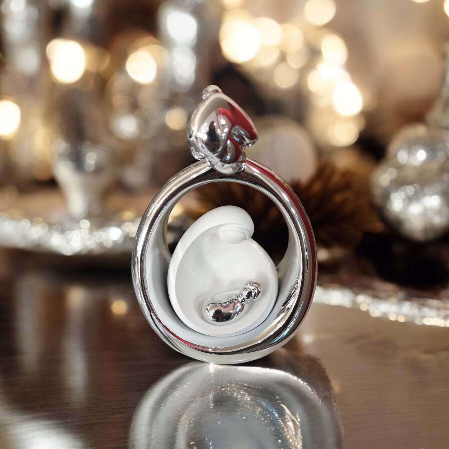 Presepio Oval Bilaminado Prata - Ourivesaria Catita