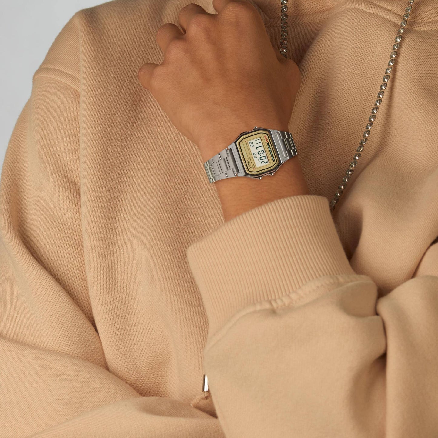 Relógio CASIO Vintage Cinza & Dourado - Ourivesaria Catita