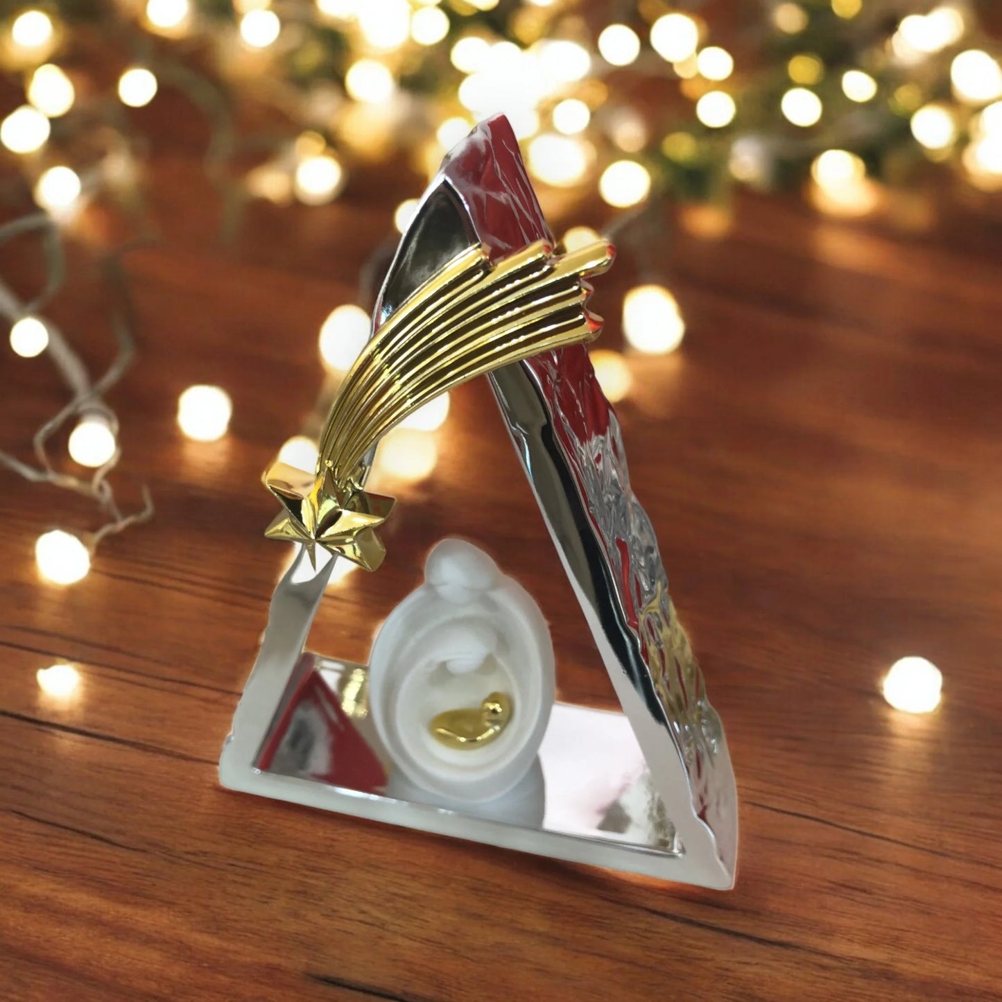 Presepio Cabana Triangular Dourado - Ourivesaria Catita