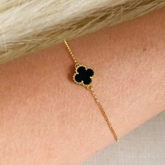 Pulseira Trevo Prata Dourada - Ourivesaria Catita