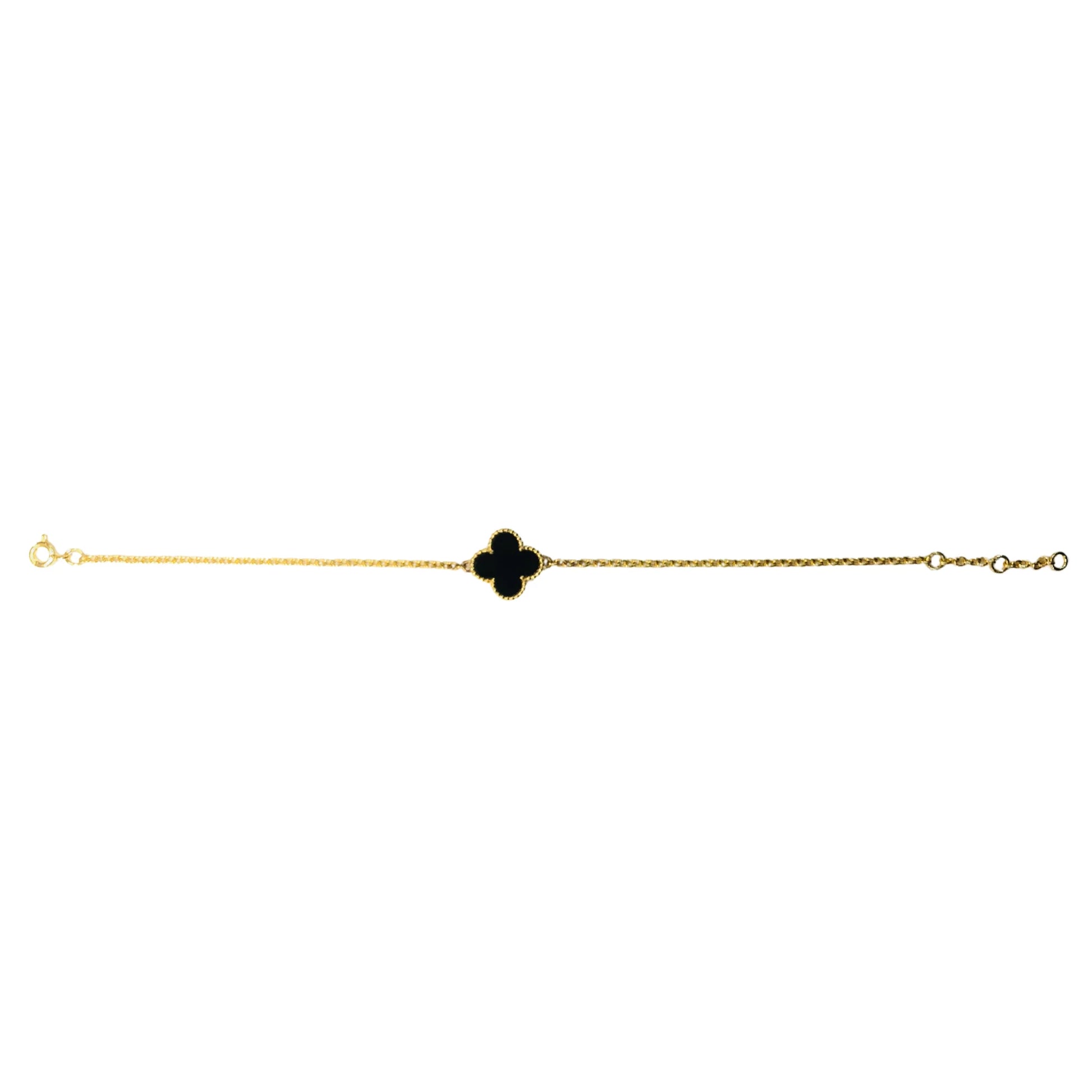 Pulseira Trevo Prata Dourada - Ourivesaria Catita